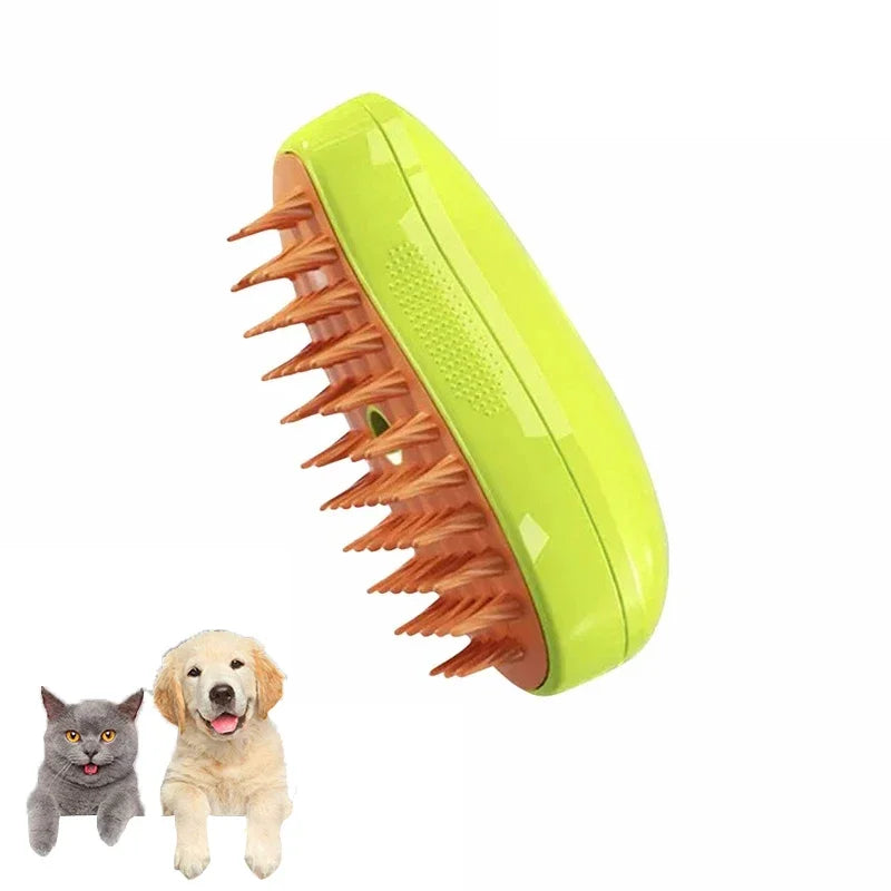 3-in-1 Electric Pet Grooming Tool: Steam Brush & Sprayer for Cat and Dog Massage & Shedding