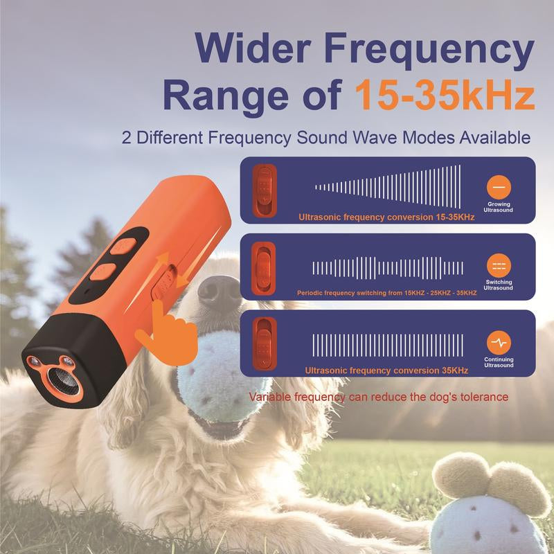 Humane Ultrasonic Dog Barking Deterrent Device - 2025 Model, 32-Foot Range, Perfect for Indoor & Outdoor Use, Effective Solution for Stubborn Barking