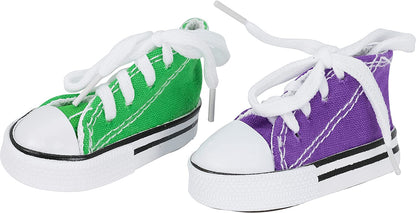 Colorful Mini Sneakers for Parrots - Fun Cotton Shredding Toys for Parrotlets, Budgies, and Cockatoos