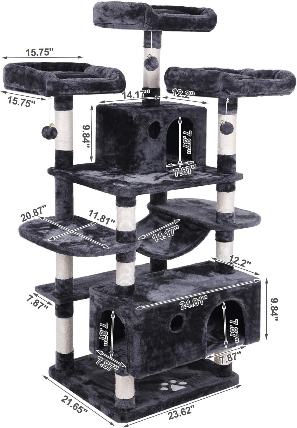 Ultimate Large Cat Tree - Luxury Climbing Oasis for Your Feline Friends