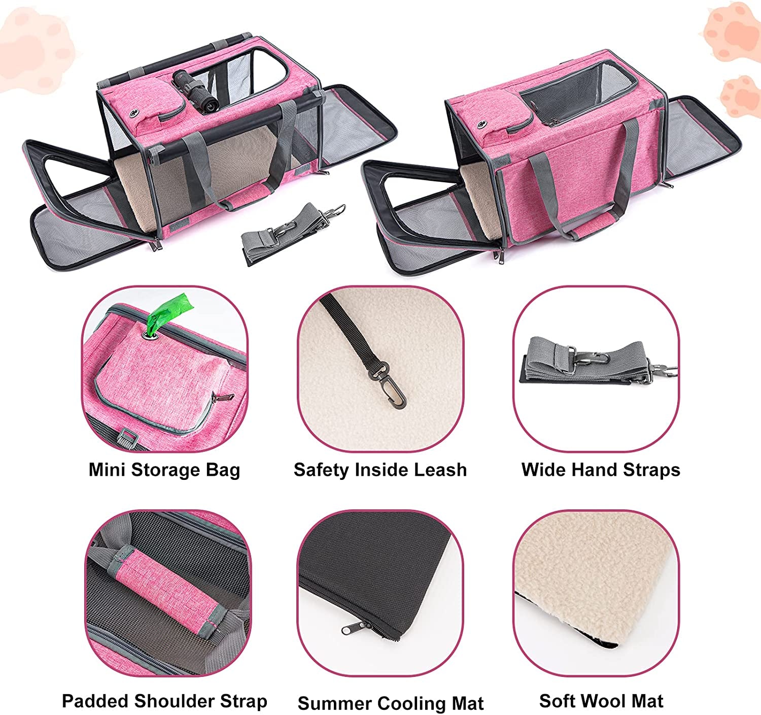 Premium Soft-Sided Pet Carrier for Large Cats and Dogs - Ultimate Comfort & Privacy for Travel