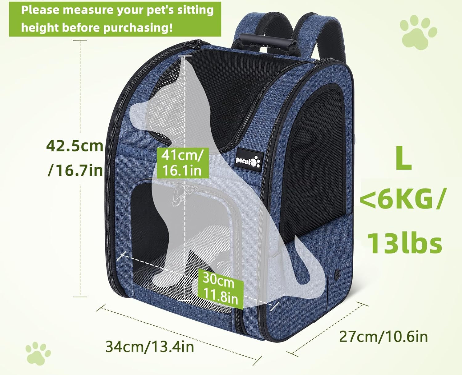 Ultimate Expandable Pet Carrier Backpack for Small Dogs and Cats - Perfect for Hiking, Travel, and Outdoor Adventures!