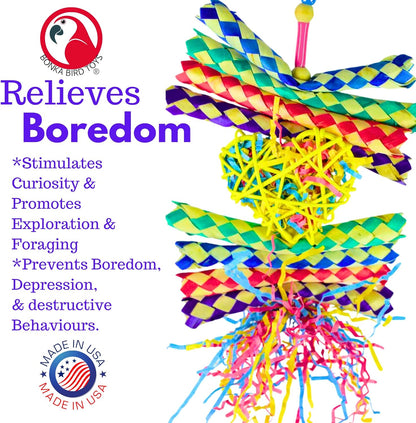 Foraging Heart Medium - Perfect 9" X 6" Enrichment Toy for Conures, Cockatiels, Parakeets & More!