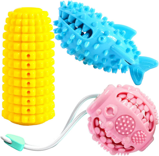 Ultimate 3-Pack Dog Toy Set: Durable Chew & Squeak Balls for Aggressive Chewers – Perfect for Medium/Large Dogs!