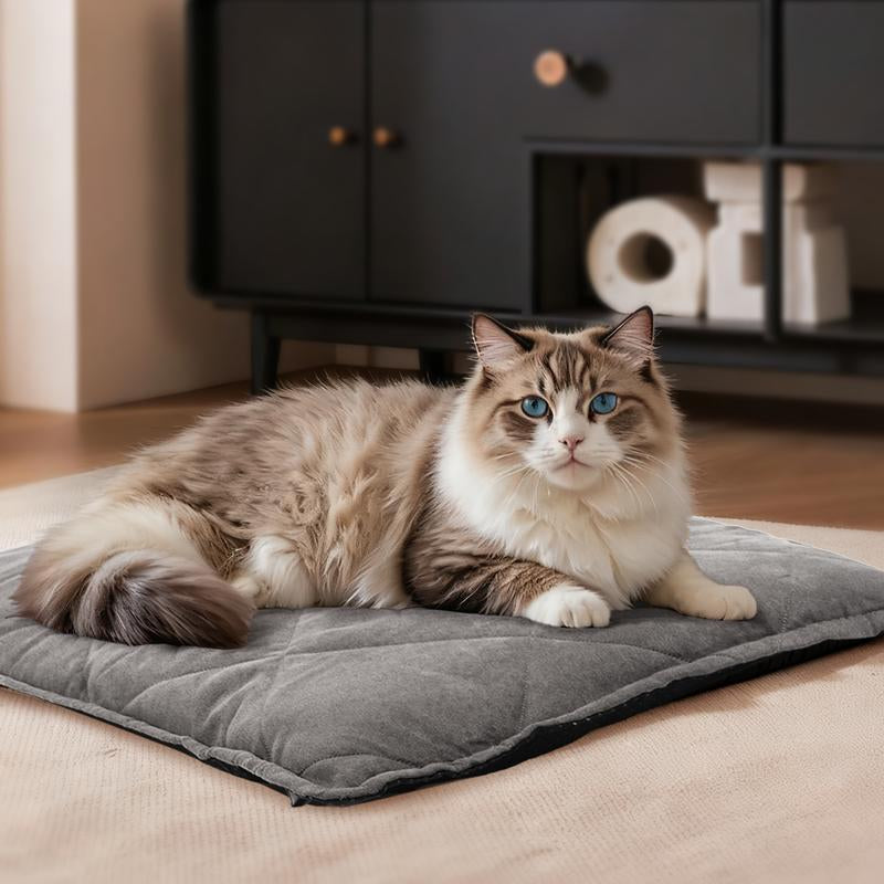 [Black Friday] Mora Pets Self-Heating Cat Bed Self-Heating Cat Mat Thick Thermal Pet Tabletop 24 X 18 Inches with Sensor Cover Machine Washable Ultra-Warm Mat for Outdoor and Indoor Cats and Small Dogs