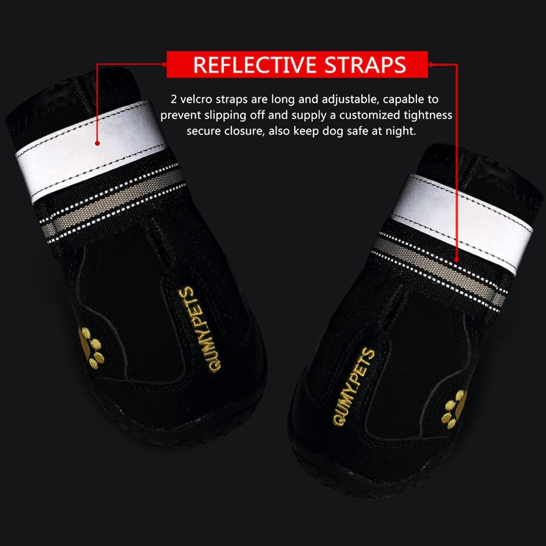 All-Season Dog Boots for Large & Medium Dogs - Winter Snow, Summer Heat, Water-Resistant, Skid-Resistant for Outdoor Adventures