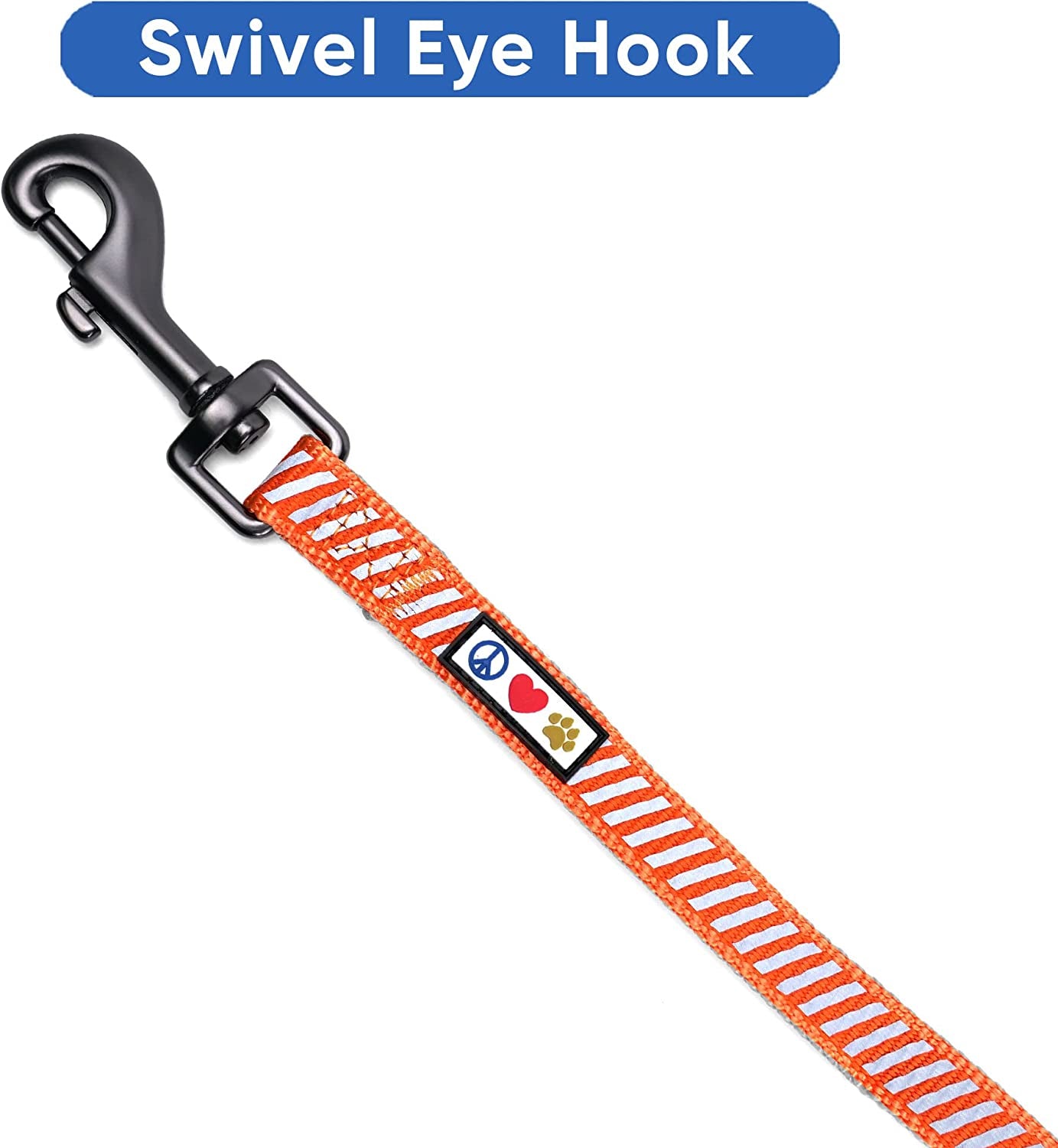 Premium 6-Foot Heavy Duty Reflective Dog Leash - Comfortable & Highly Visible Orange Design