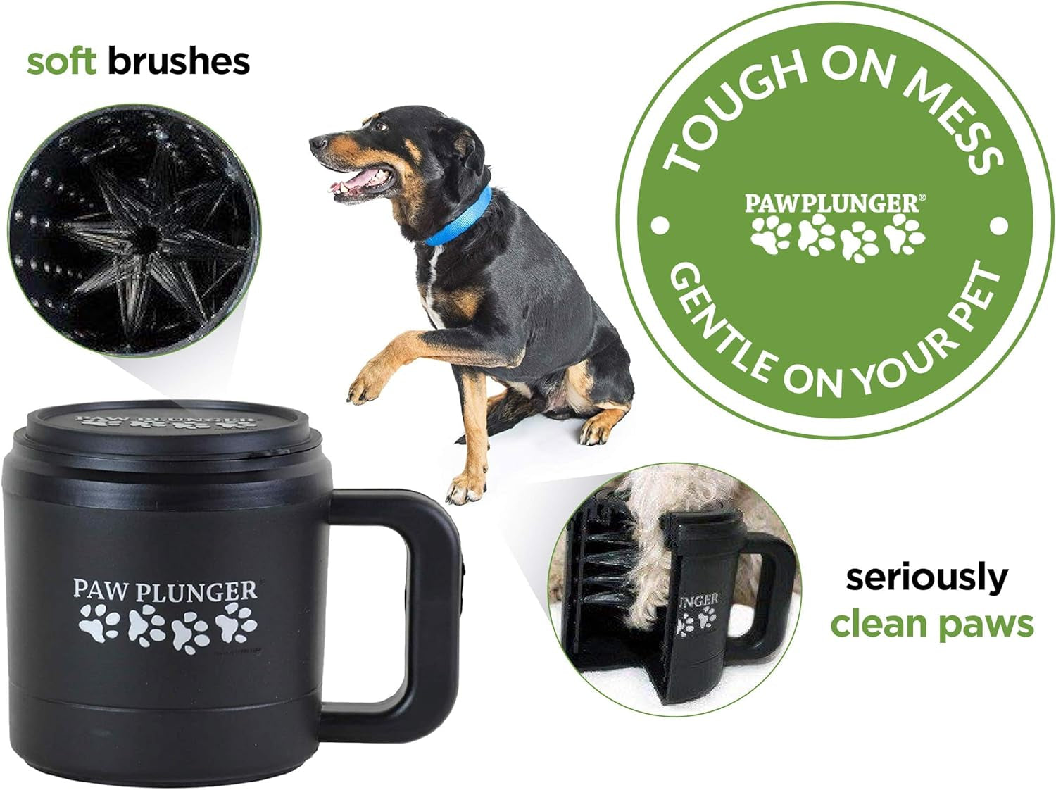 Paw Plunger: Effortless Dog Paw Cleaner - Essential Portable Washer for Medium Dogs - Keep Your Home Clean!