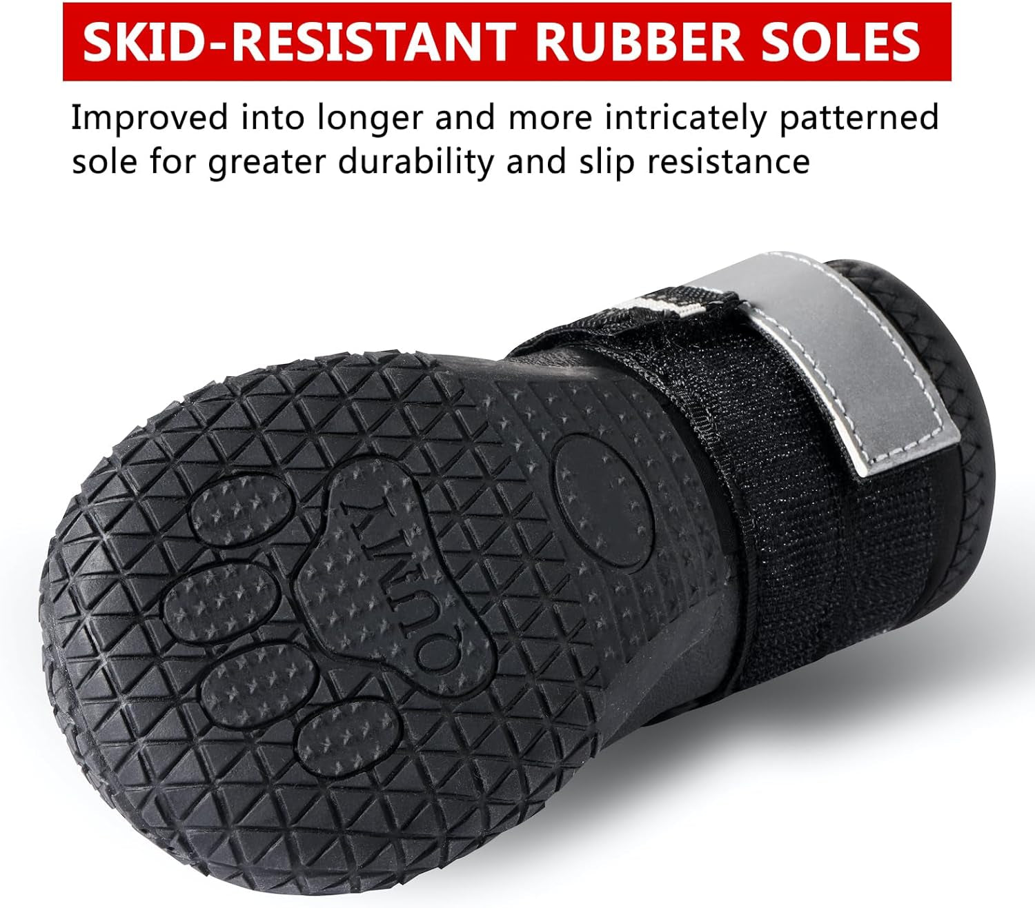 All-Season Dog Boots for Large & Medium Dogs - Winter Snow, Summer Heat, Water-Resistant, Skid-Resistant for Outdoor Adventures