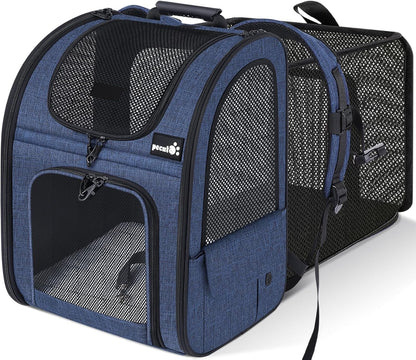 Ultimate Expandable Pet Carrier Backpack for Small Dogs and Cats - Perfect for Hiking, Travel, and Outdoor Adventures!