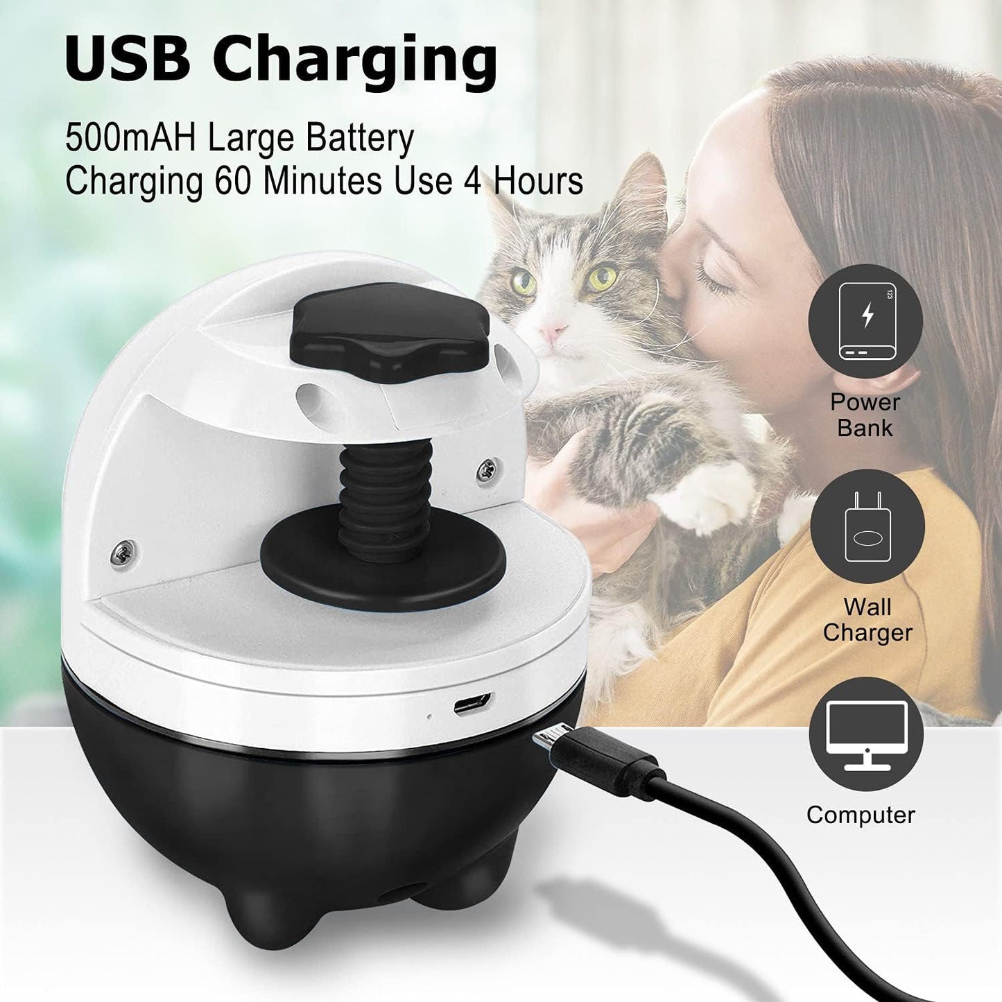 Interactive 2-in-1 Cat Toy Set - Automatic Laser & Feather Chaser with Extra Replacements for Endless Fun and Exercise!