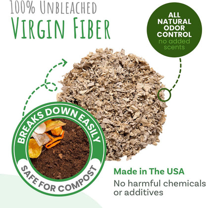 Premium Brown Natural Paper Bedding for Small Animals - Soft, Odor-Controlled Cage Accessories for Guinea Pigs, Rabbits, and Hamsters - Made in the USA (178L, 2 Pack)