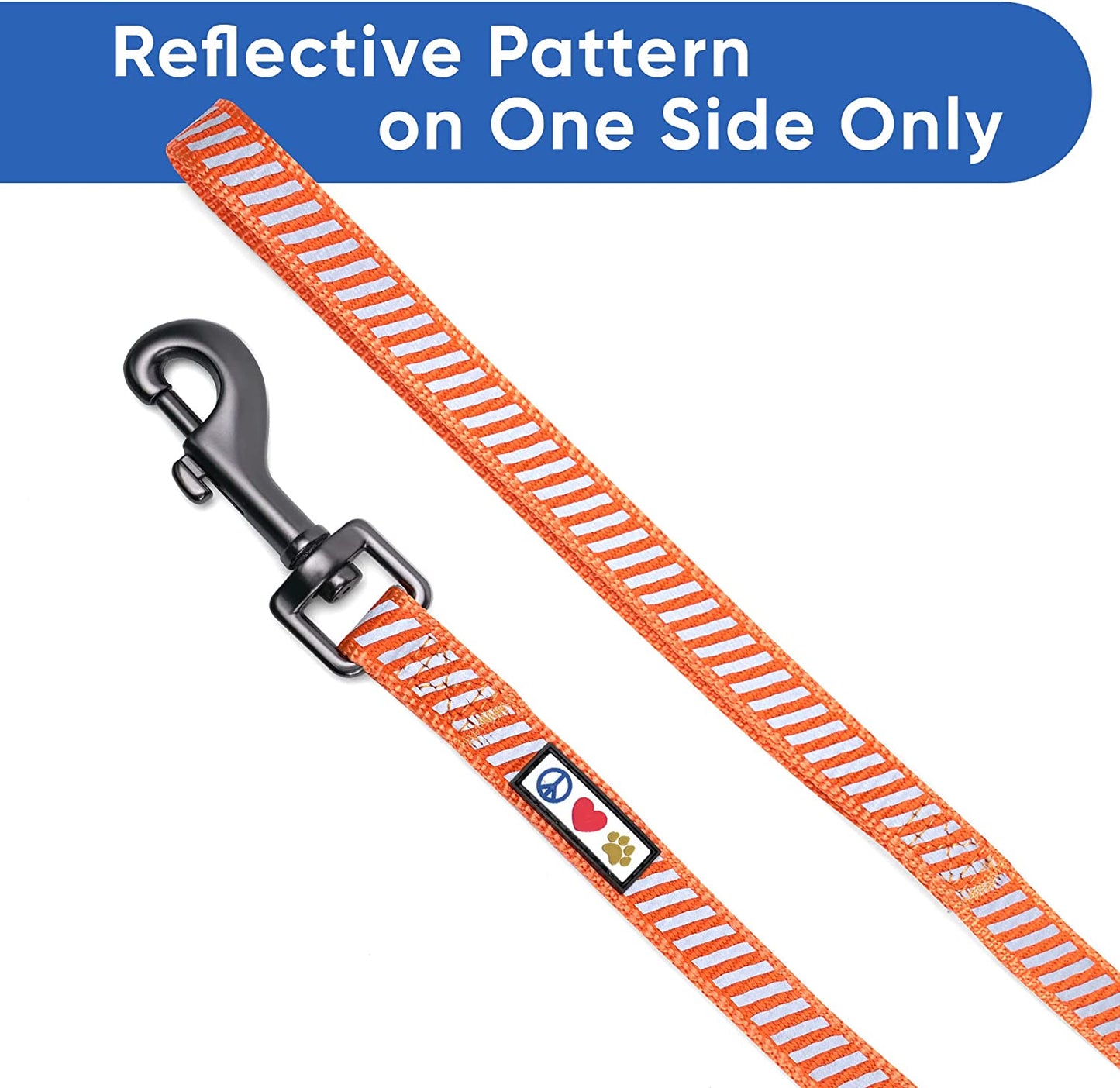 Premium 6-Foot Heavy Duty Reflective Dog Leash - Comfortable & Highly Visible Orange Design