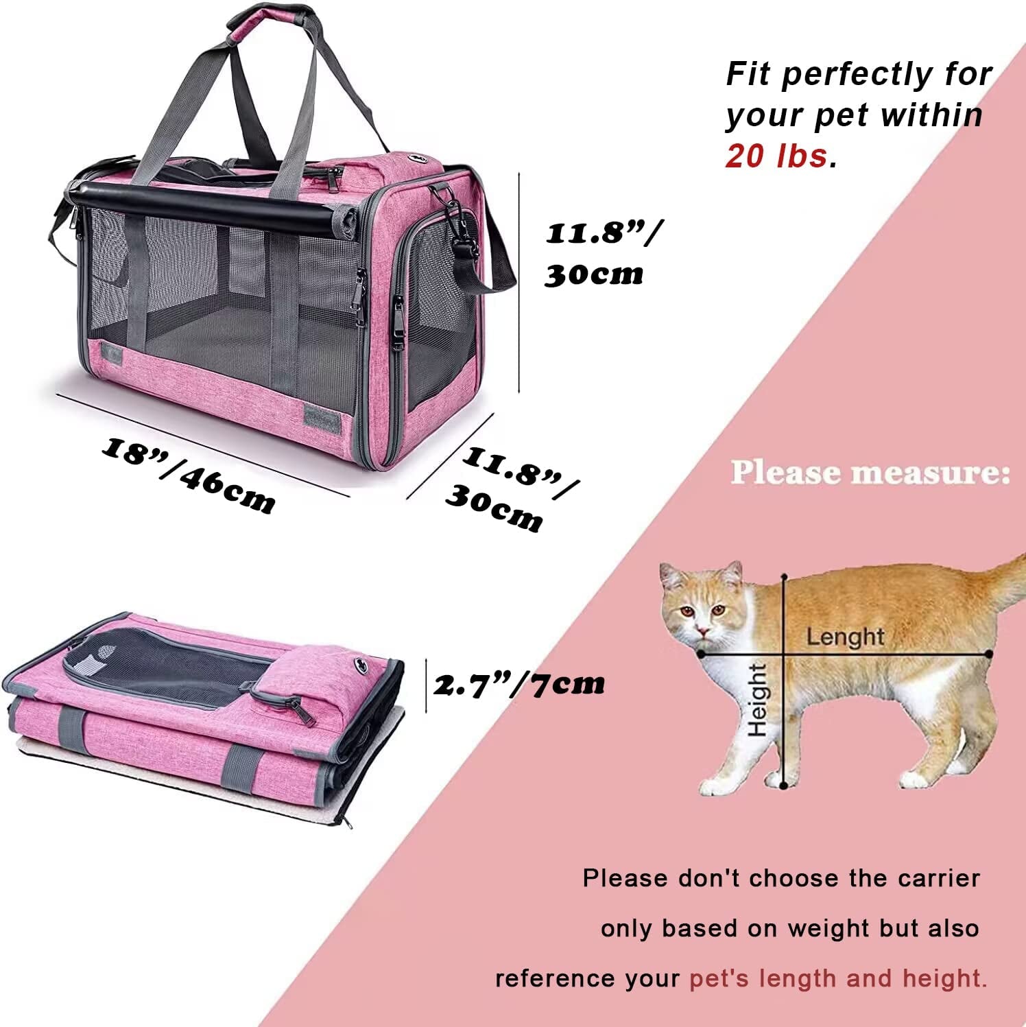 Premium Soft-Sided Pet Carrier for Large Cats and Dogs - Ultimate Comfort & Privacy for Travel