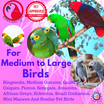 Foraging Heart Medium - Perfect 9" X 6" Enrichment Toy for Conures, Cockatiels, Parakeets & More!