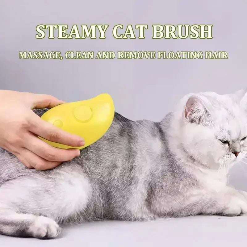 3-in-1 Electric Pet Grooming Tool: Steam Brush & Sprayer for Cat and Dog Massage & Shedding