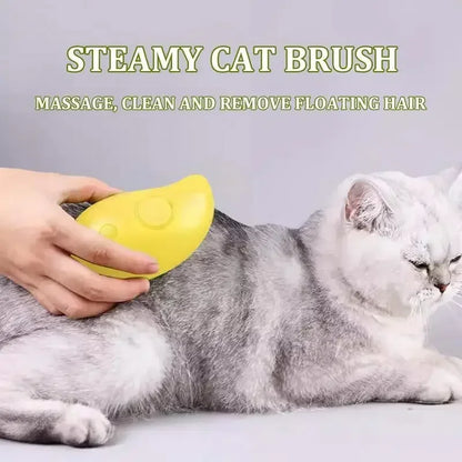 3-in-1 Electric Pet Grooming Tool: Steam Brush & Sprayer for Cat and Dog Massage & Shedding