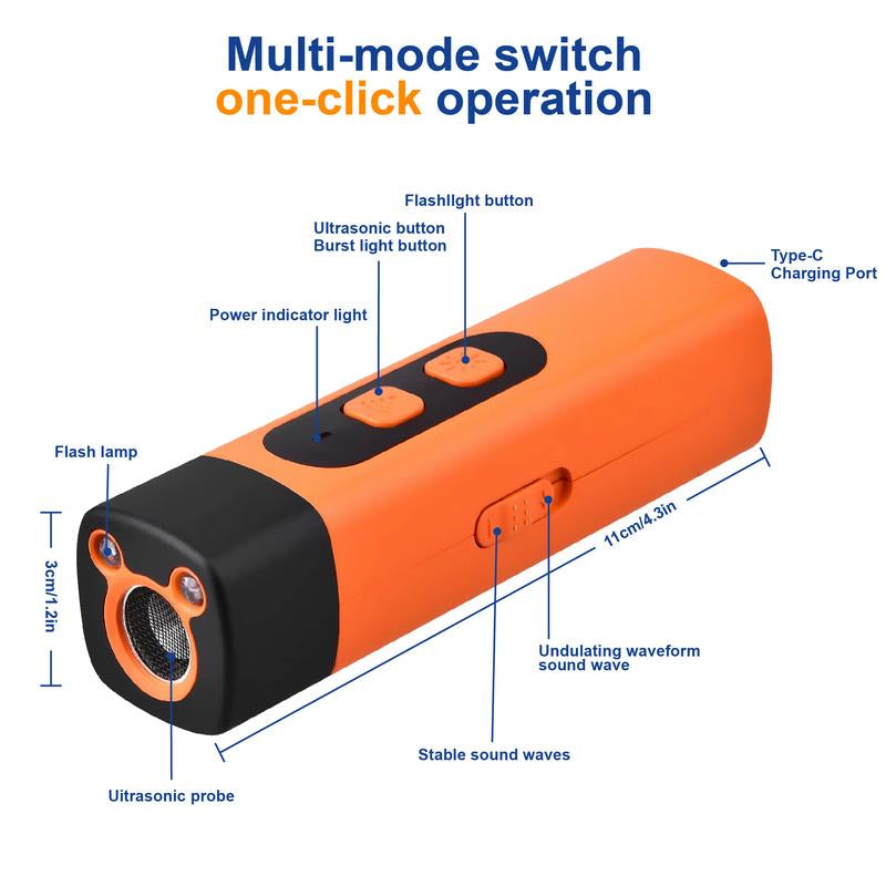 Humane Ultrasonic Dog Barking Deterrent Device - 2025 Model, 32-Foot Range, Perfect for Indoor & Outdoor Use, Effective Solution for Stubborn Barking