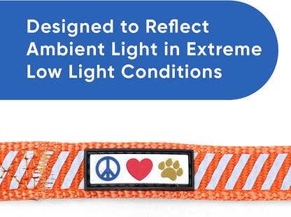 Premium 6-Foot Heavy Duty Reflective Dog Leash - Comfortable & Highly Visible Orange Design