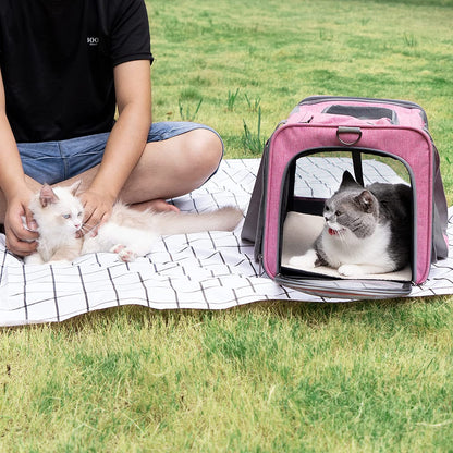 Premium Soft-Sided Pet Carrier for Large Cats and Dogs - Ultimate Comfort & Privacy for Travel