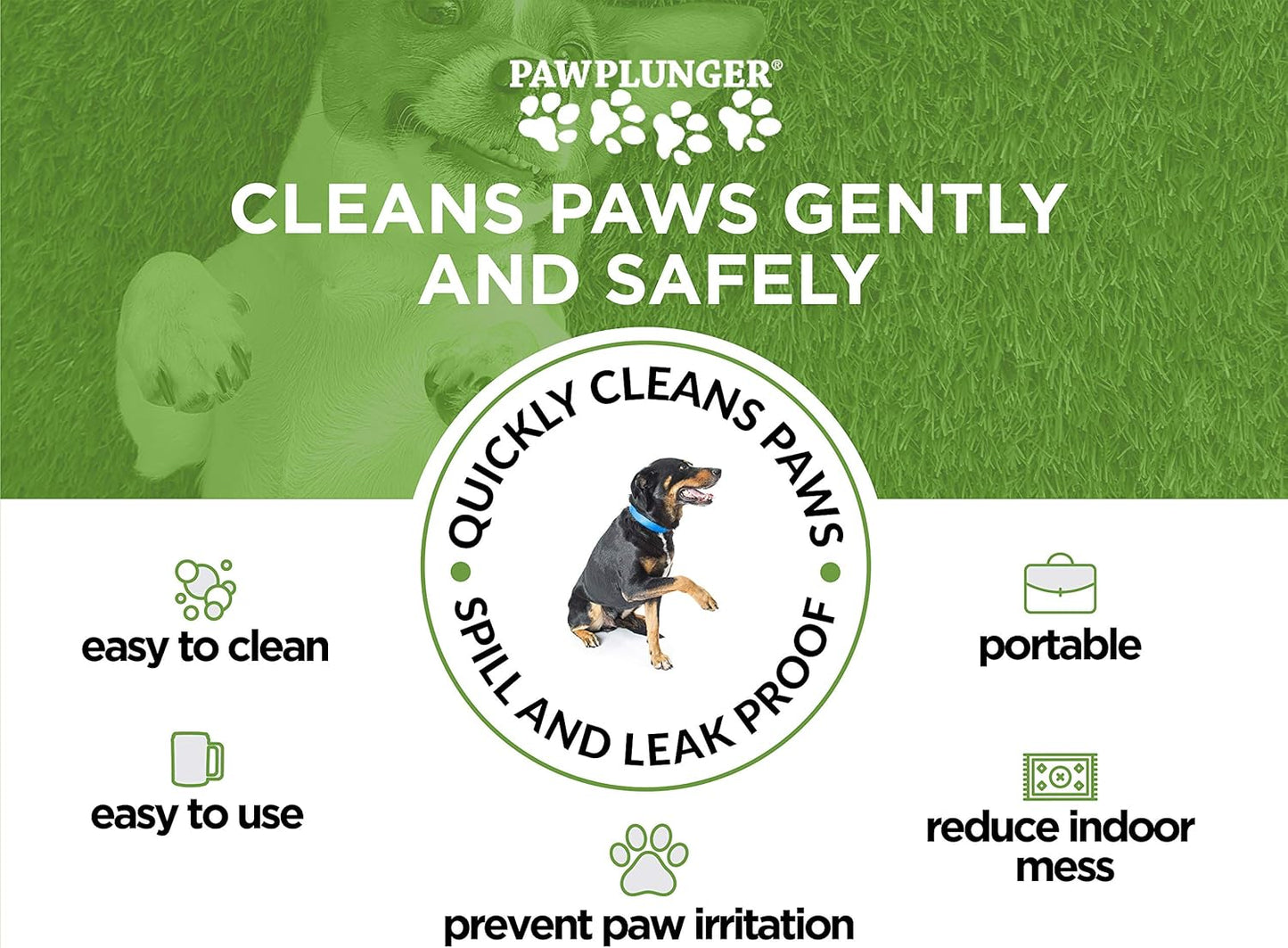 Paw Plunger: Effortless Dog Paw Cleaner - Essential Portable Washer for Medium Dogs - Keep Your Home Clean!