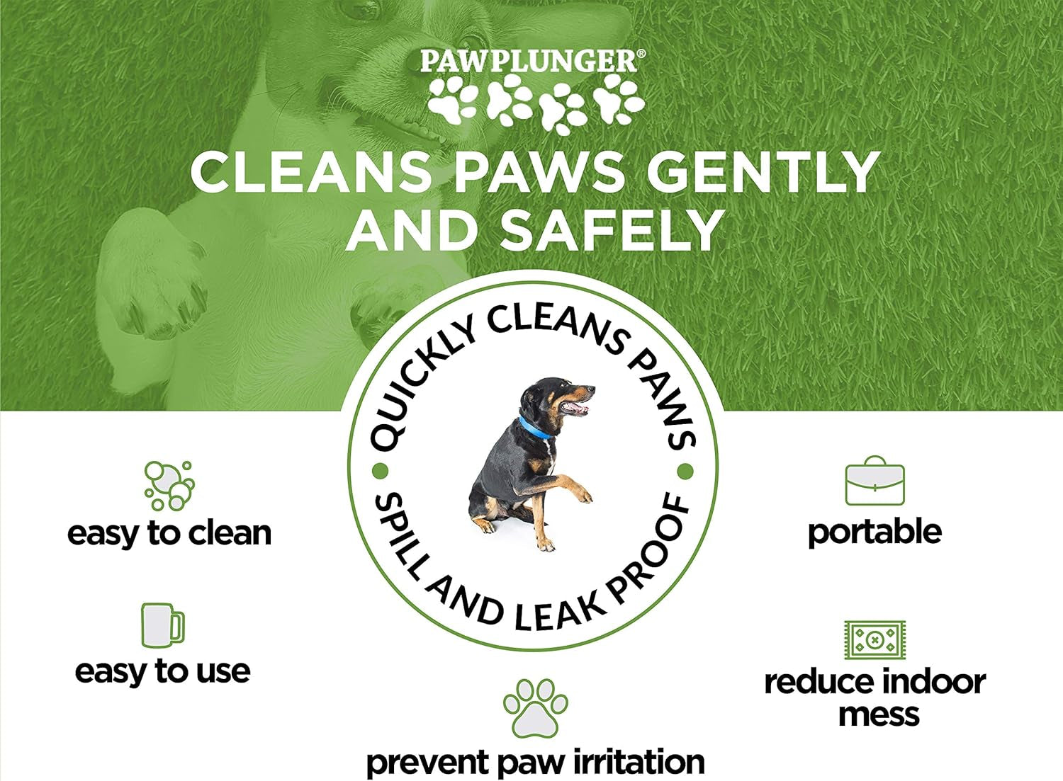 Paw Plunger: Effortless Dog Paw Cleaner - Essential Portable Washer for Medium Dogs - Keep Your Home Clean!