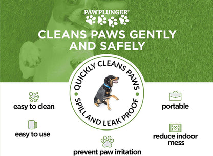 Paw Plunger: Effortless Dog Paw Cleaner - Essential Portable Washer for Medium Dogs - Keep Your Home Clean!