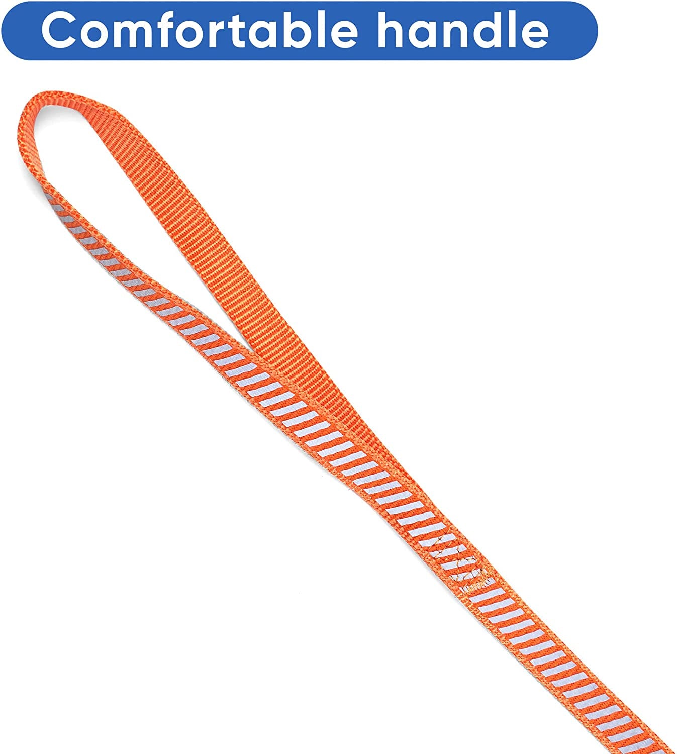 Premium 6-Foot Heavy Duty Reflective Dog Leash - Comfortable & Highly Visible Orange Design