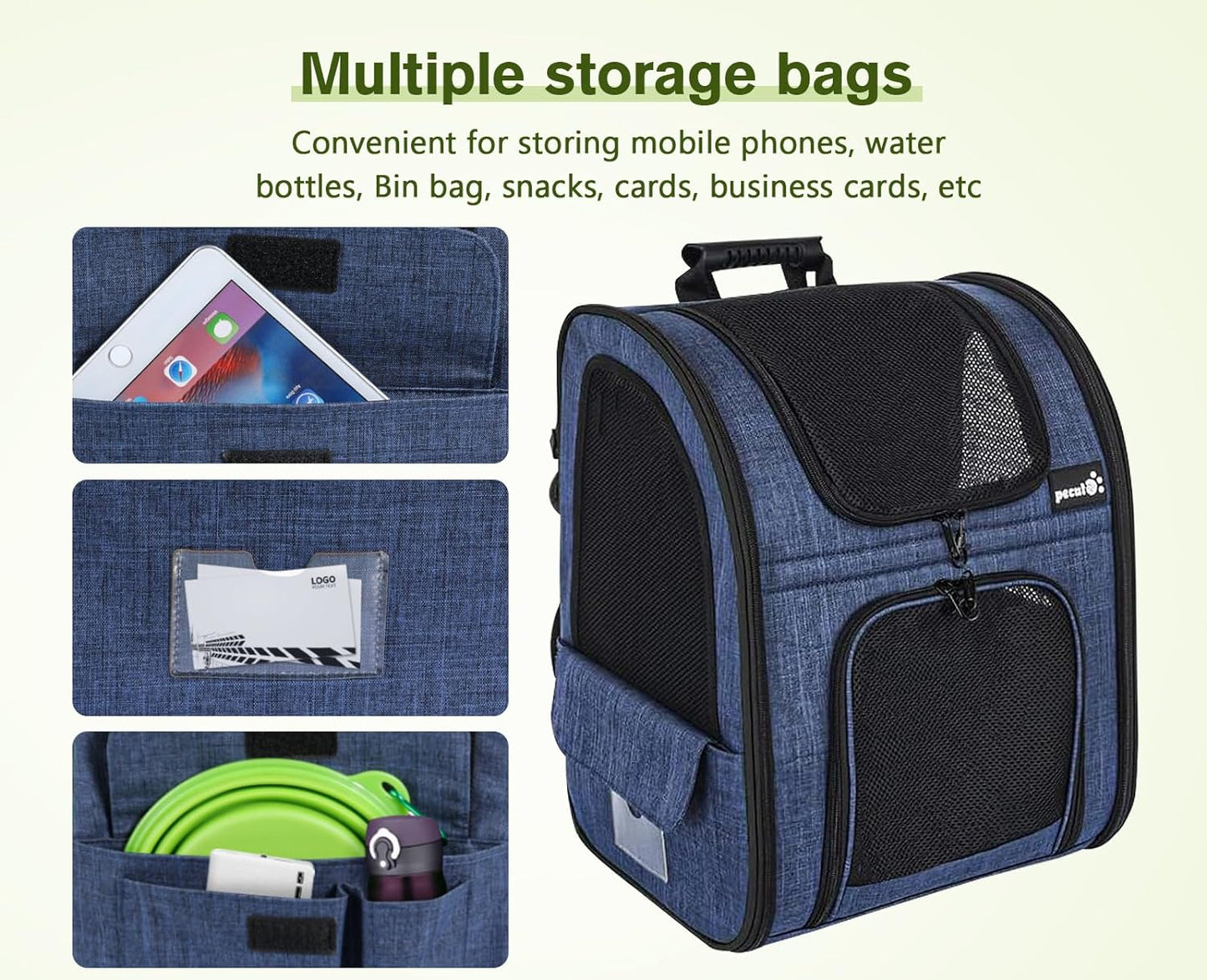 Ultimate Expandable Pet Carrier Backpack for Small Dogs and Cats - Perfect for Hiking, Travel, and Outdoor Adventures!