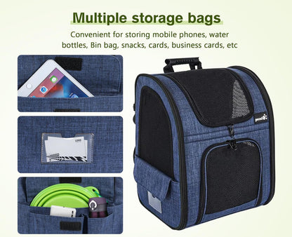 Ultimate Expandable Pet Carrier Backpack for Small Dogs and Cats - Perfect for Hiking, Travel, and Outdoor Adventures!