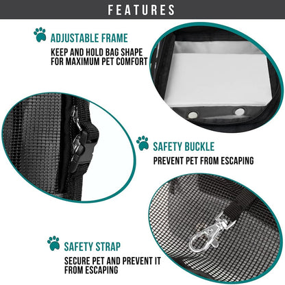 Airline Approved Dog Purse Carrier for Small Dogs - Stylish Soft-Sided Pet Carrier with Pockets, Ventilation & Sherpa Bed, Max 12 Lbs, Gray