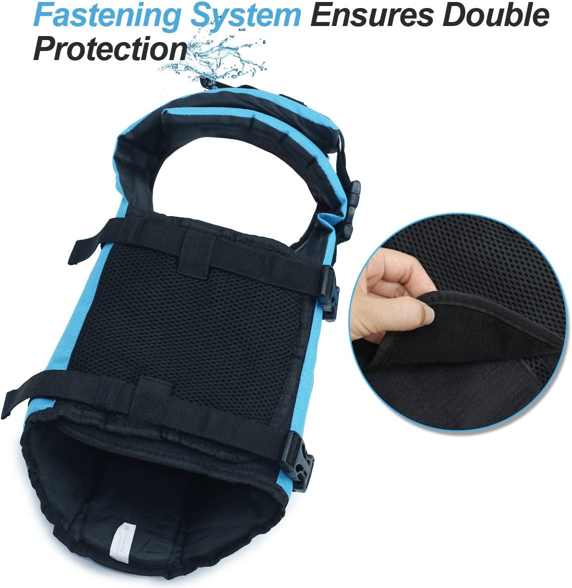 Ultimate Blue Rip Stop Dog Life Vest - Buoyant Swimming Jacket with Handle for Pups - Perfect for Swimming & Boating - Size M