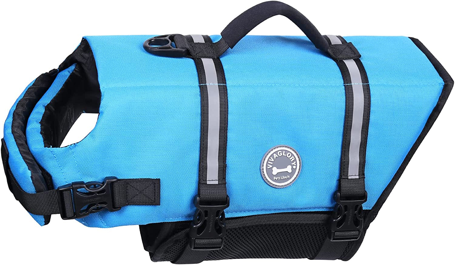 Ultimate Blue Rip Stop Dog Life Vest - Buoyant Swimming Jacket with Handle for Pups - Perfect for Swimming & Boating - Size M