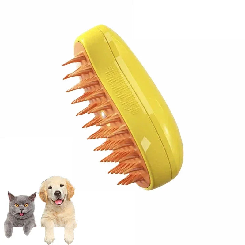 3-in-1 Electric Pet Grooming Tool: Steam Brush & Sprayer for Cat and Dog Massage & Shedding